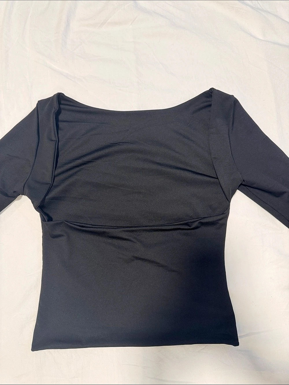 Open back Black Long Sleeve Top Like New